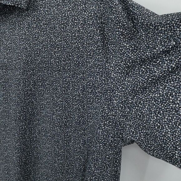 Ben Hogan Shirt Mens 2XL Gray Geometric Golf Polo Stretch Preppy Casual - Picture 8 of 12